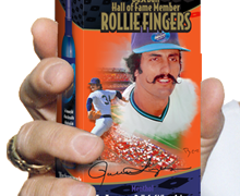 Products and packaging for Hall of Famer Rollie Fingers